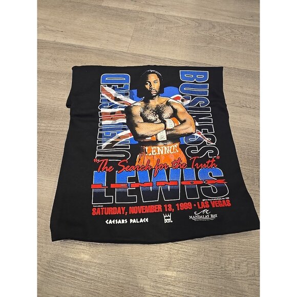Vintage Holyfield Vs Lewis Shirt 1999 Deadstock Authentic Boxing  Las Vegas XXL - Picture 1 of 5